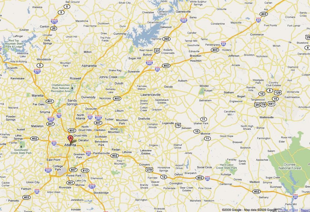Atlanta ga haritası