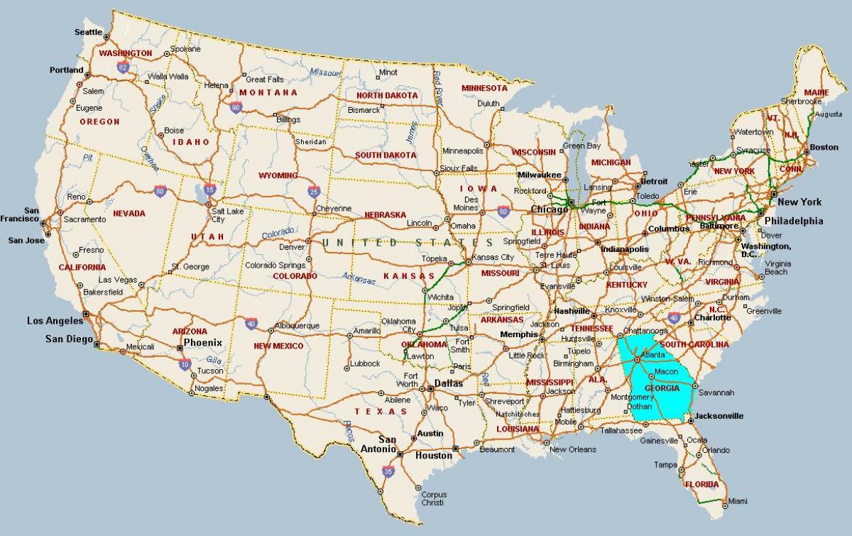 Georgia USA haritası