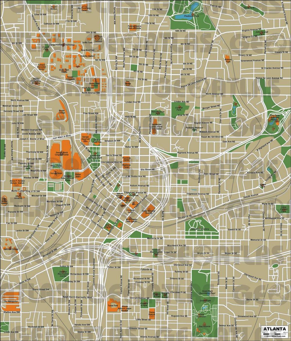 Atlanta şehir haritası
