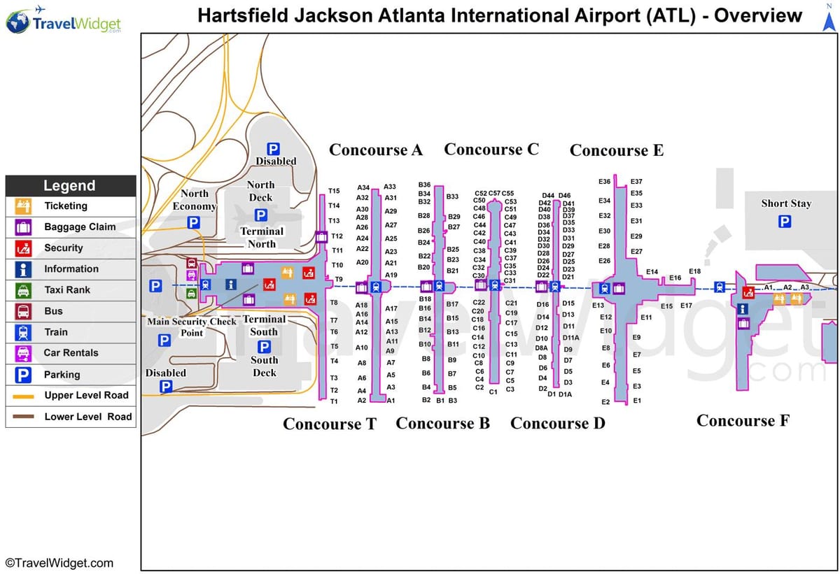 Atlanta uluslararası terminal göster
