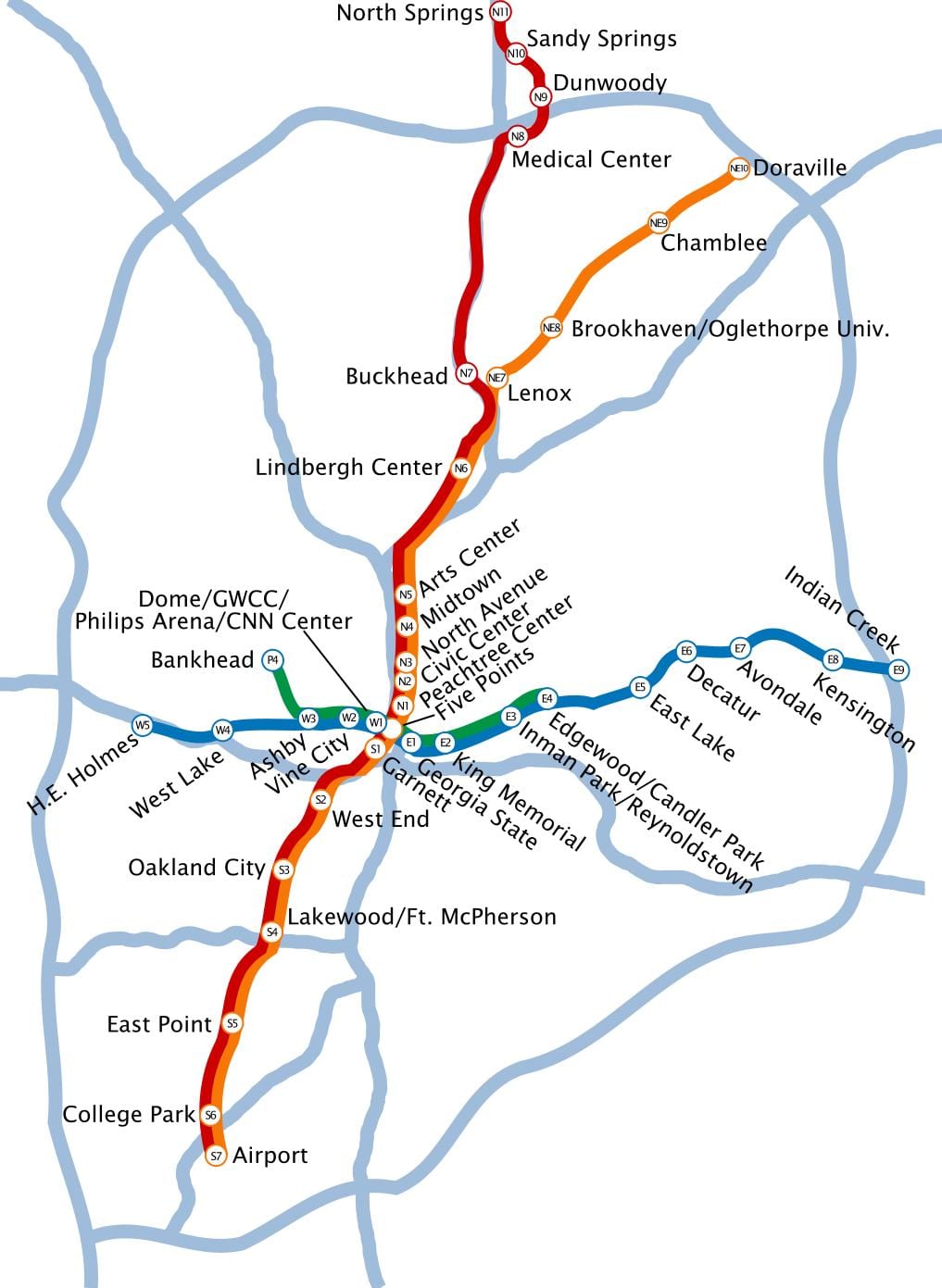 metro Atlanta haritası