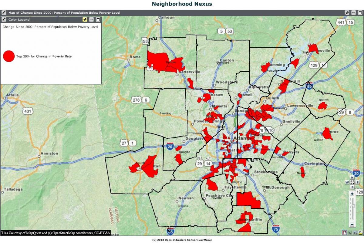 suç haritası Atlanta