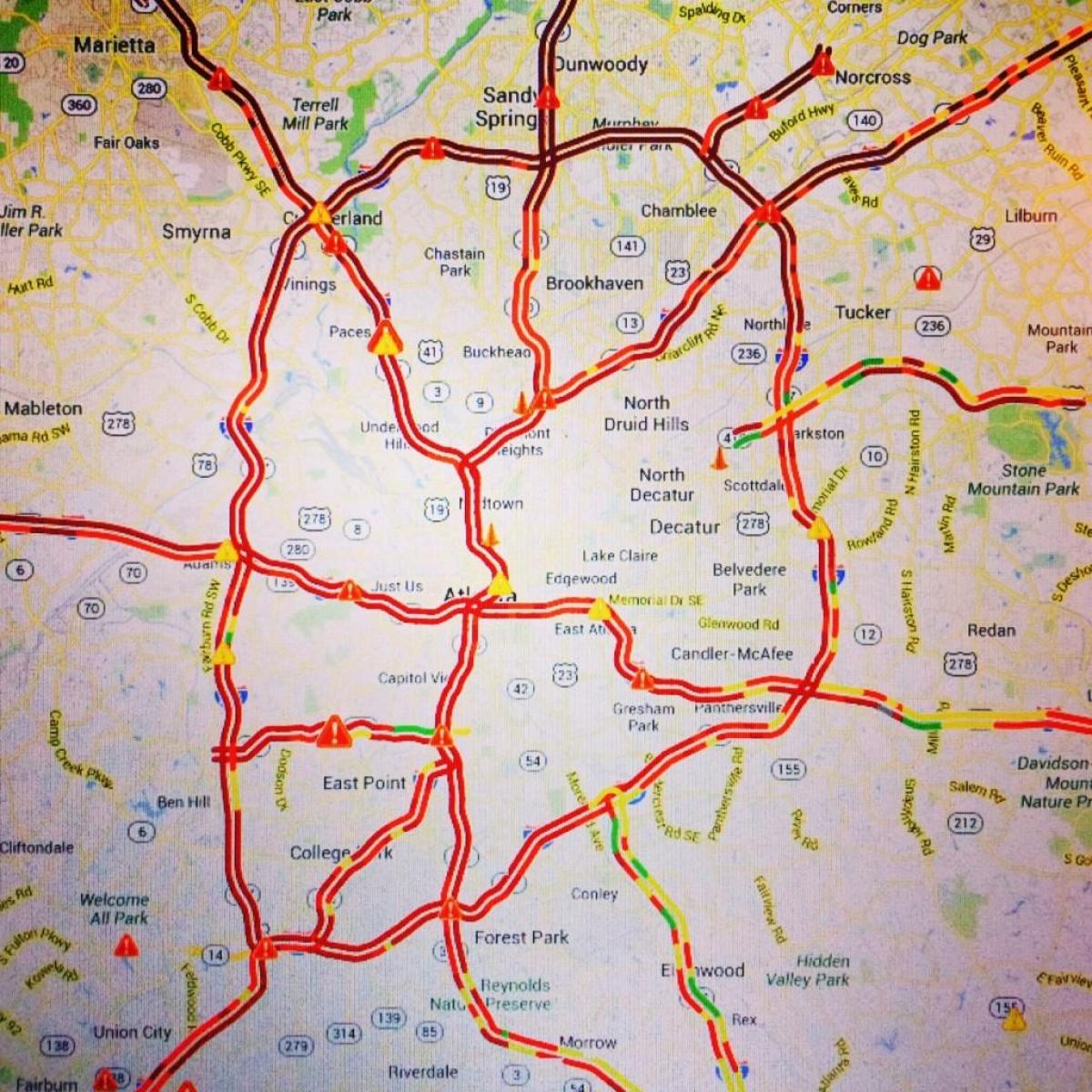 Atlanta trafik harita
