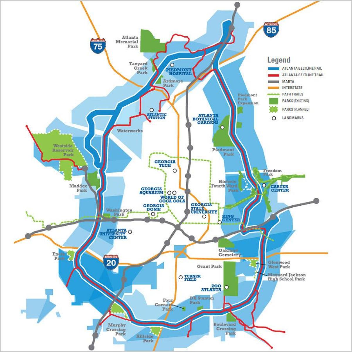 kemer hattı Atlanta harita
