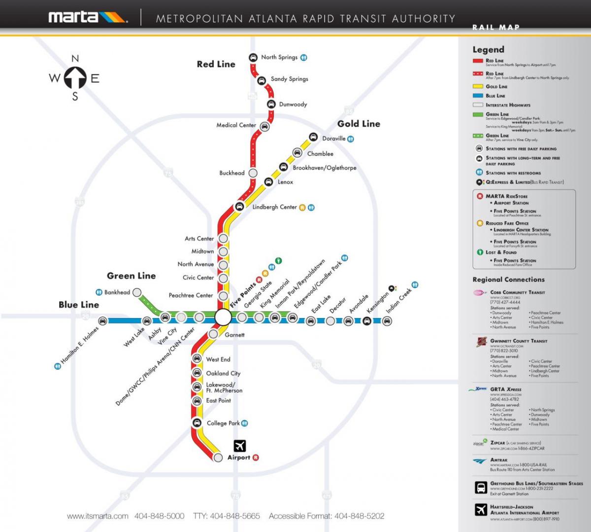 MARTA metro haritası