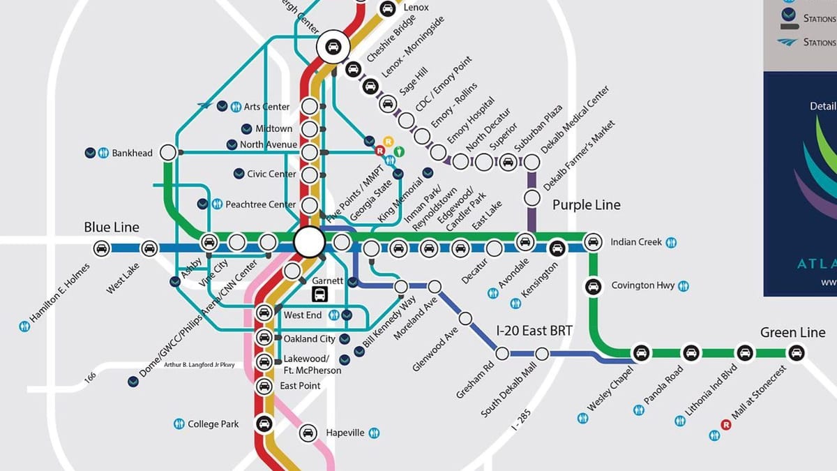 MARTA tren istasyonu haritası