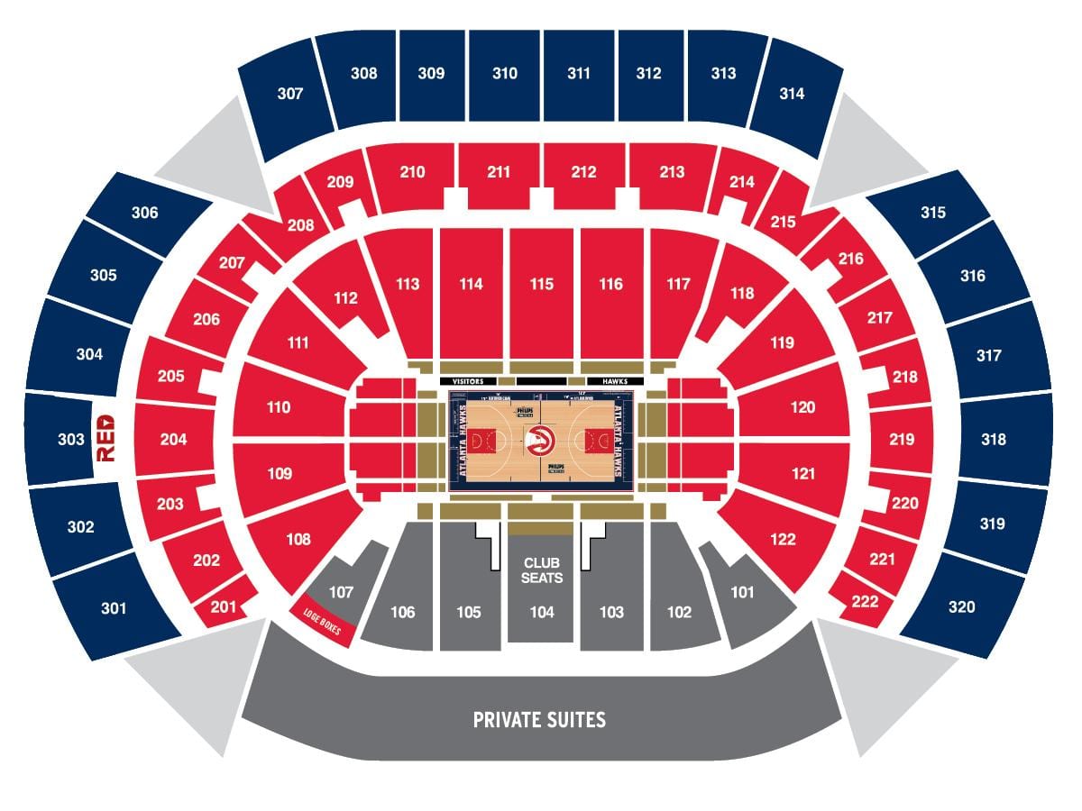 Philips arena koltuk haritası