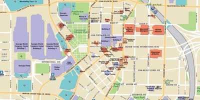 Atlanta turistik haritası