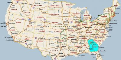 Georgia USA haritası