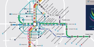 MARTA tren istasyonu haritası